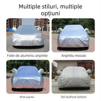 Acoperire universală pentru mașină, groasă, impermeabilă, protecție împotriva grindinei, protecție solară, izolație termică, pentru toate anotimpurile, PEVA material.