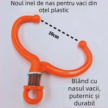 Inel nazal pentru vaci, clește nazal, echipament veterinar din plastic, echipament antiderapant pentru animale, tip vertical pentru uz casnic în exploatații de lactație