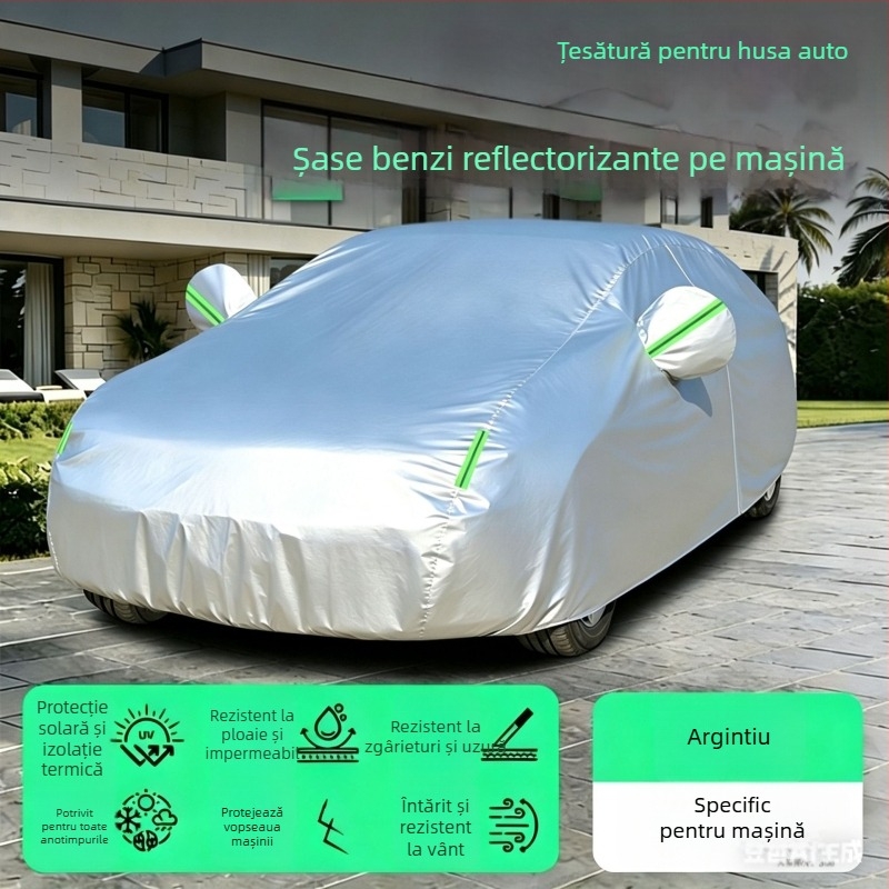 Acoperire auto universală patru anotimpuri pentru SUV și sedan – Protecție UV, izolație termică, protecție împotriva ploii și zăpezii