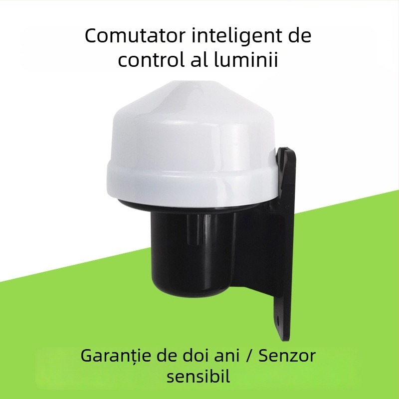 Iluminat exterior 220V: lampă de stradă cu senzor de control al luminii și control automat inteligent al luminii, rezistent la ploi și praf