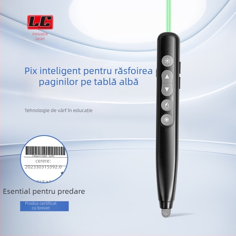 LC-168S mouse aer cu comutare PPT pentru pagini, pointer laser, stilou tactil, stilou pentru tablă electronică, stilou cu telecomandă inteligentă