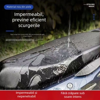 Husă de șa din piele pentru motociclete electrice și scutere, supradimensionată, impermeabilă, rezistentă la ploaie, rezistentă la soare, izolație termică, universală