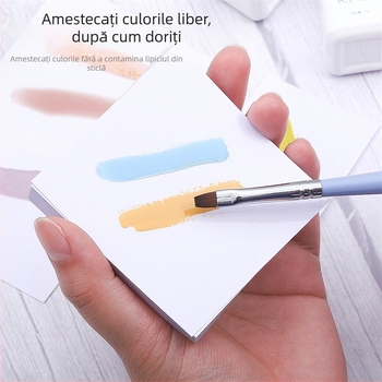 Hârtie pentru amestecarea culorilor în manichiură, rezistentă la apă și la ulei, îngroșată, de unică folosință, cu față dublă, hârtie adezivă pentru gel, bloc de pictură multifuncțional