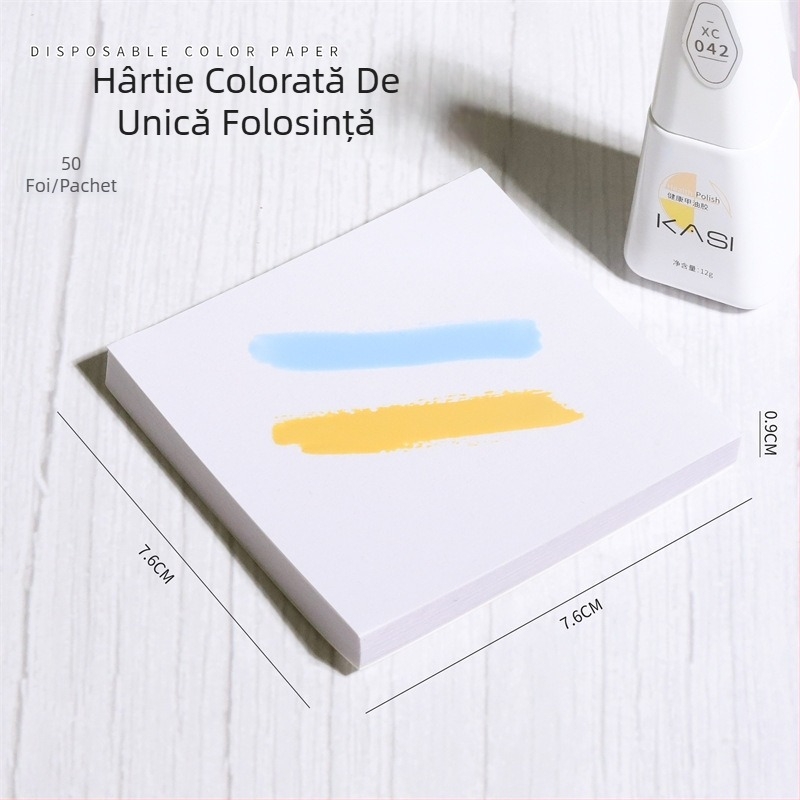 Hârtie pentru amestecarea culorilor în manichiură, rezistentă la apă și la ulei, îngroșată, de unică folosință, cu față dublă, hârtie adezivă pentru gel, bloc de pictură multifuncțional