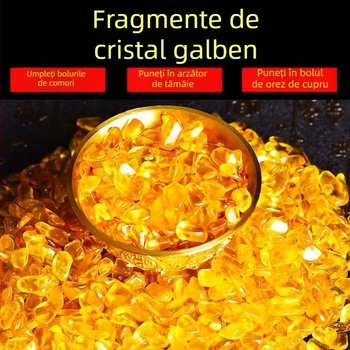 Mărgele din cristal de citrin pentru decor, pentru ghivece și bijuterii, galben, stil modern minimalist