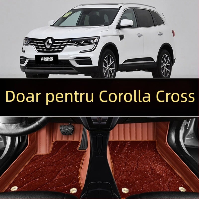 Covorașe auto din piele, dublu strat, cu acoperire totală pentru Renault Koleos (2009–2014)