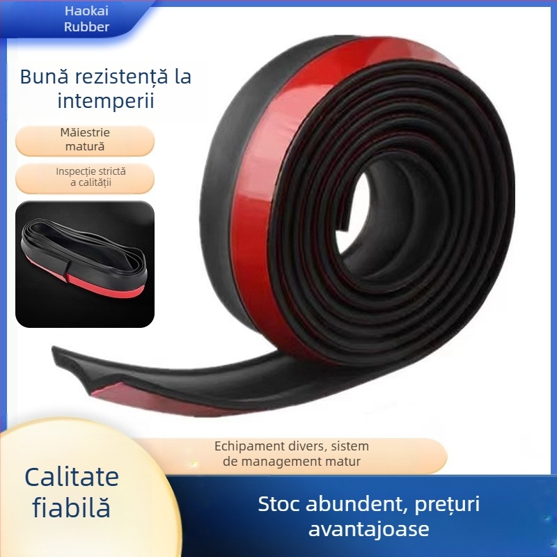 Bandă de etanșare din cauciuc pentru partea inferioară a pragului lateral al mașinii, universală, neagră