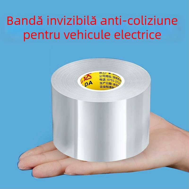 Peliculă protectoare transparentă pentru mașini și vehicule electrice — protecție împotriva zgârieturilor, coliziunii, impermeabil, adeziv nano pe o singură față