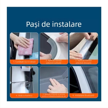 Bandă de etanșare TPU pentru plafonul auto cu acoperiș din sticlă, bandă impermeabilă, vâscozitate mare, lățime 10 cm, lungime 1,25 m