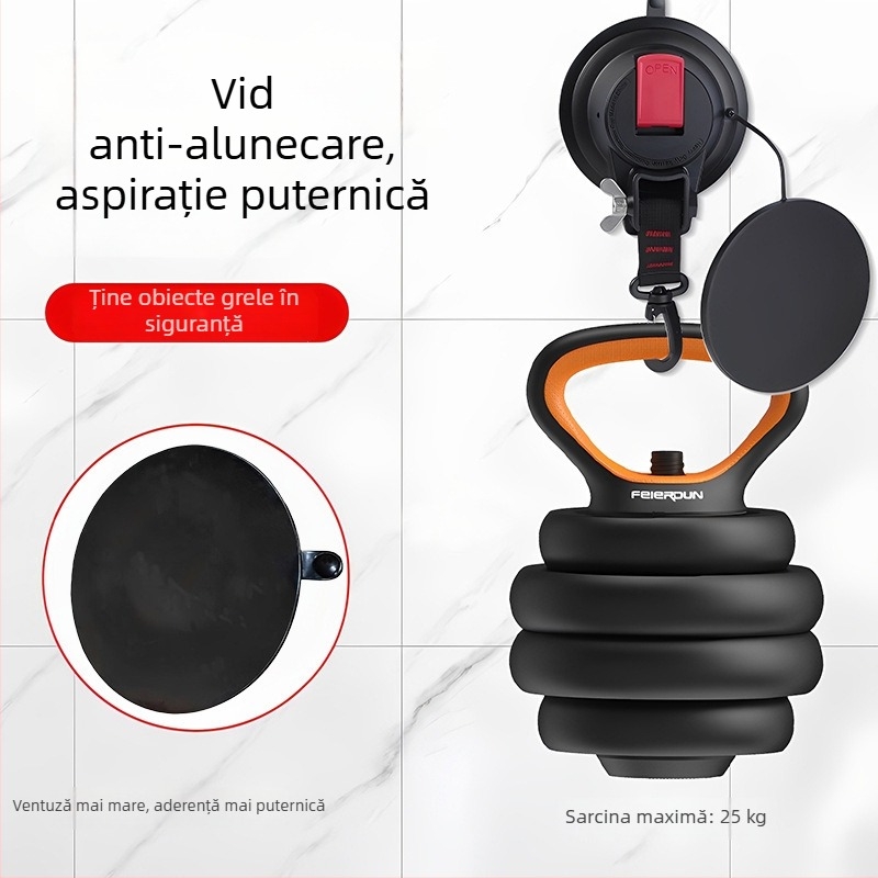 Accesoriu de montare pentru cort pe acoperiș fără găuri – ventuză puternică și cârlig pentru curea de bagaje