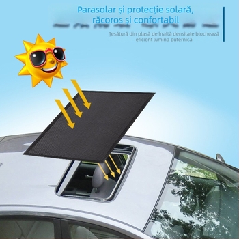 Ecran magnetic anti-țânțari pentru sunroof auto, cu perdea din plasă, pentru camping și drumuri cu mașina