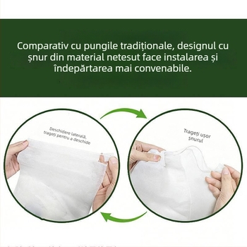 Sac de fructe anti‑insect din material nețesut, impermeabil, respirabil, translucid, cu șnur