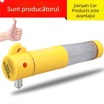 Ciocan de securitate auto, 4 în 1: spargerea geamului, instrument de evacuare și lanternă