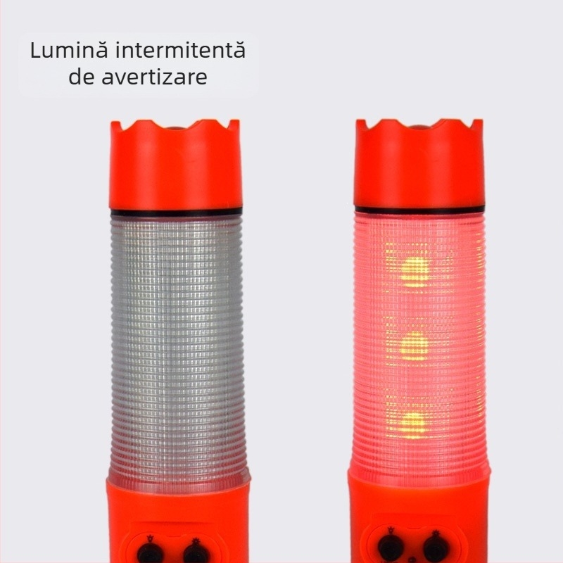 Cioc de siguranță 6 în 1 cu lanternă și alarmă auto, instrument de salvare