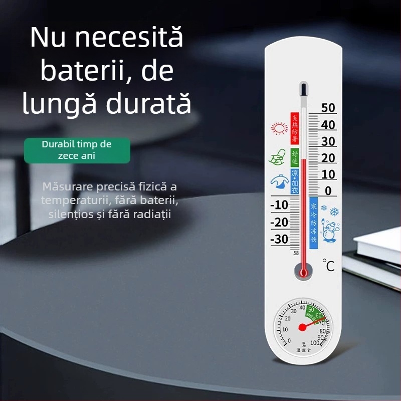 Termometru și higrometru de interior pentru temperatură și umiditate