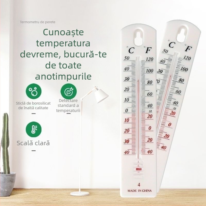 Higrometru-thermometru pentru uz casnic, cu senzor de umiditate interior și termometru, precizie înaltă pentru agricultură și sere
