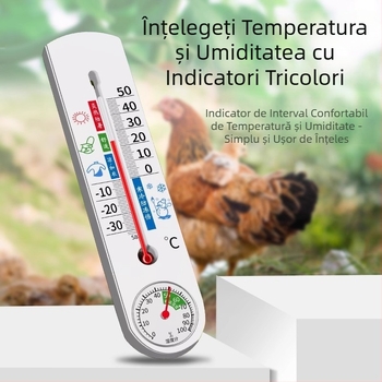 Termometru și higrometru de interior, montare pe perete, afișaj digital
