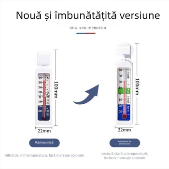 Termometru pentru frigider cu senzor de umiditate încorporat, pentru uz casnic, potrivit pentru camera bebelușului, depozitare în frigider/congelator și stocare de probe