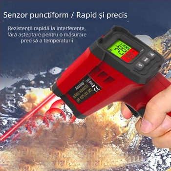 Termometru infrarosu fără contact pentru temperatura apei și a uleiului în bucătărie, precizie înaltă