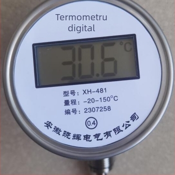 Termometru bimetal digital XH-481 cu afișaj digital și cap universal de măsurare