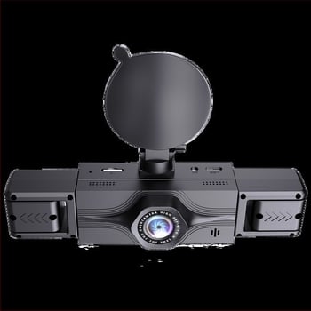 Dash cam cu patru lentile, 1080P HD, camere față, stânga, dreapta și spate cu vedere de întoarcere