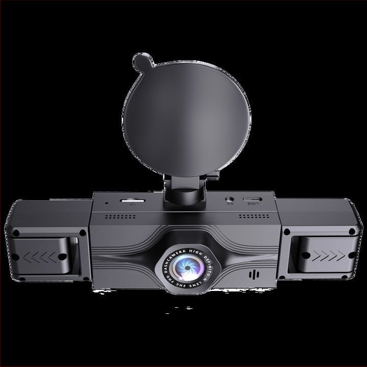 Dash cam cu patru lentile, 1080P HD, camere față, stânga, dreapta și spate cu vedere de întoarcere