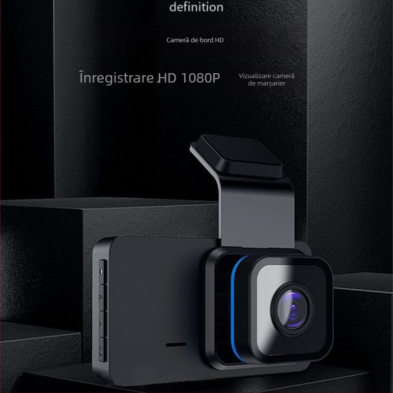Cameră pentru mașină cu obiectiv dublu de 3,0 inch, înregistrare 1080p față și spate, imagine de parcare, Wi‑Fi, unghi 170°, F2.0, LCD de 3,0 inch