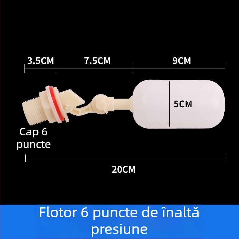 Accesorii pentru rezervor de apă cu conector de 1/2 inch, întrerupător plutitor pentru alimentare automată cu apă și recipient de dozare