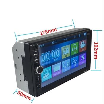 MP5 auto, ecran de 7 inch, cu CarPlay, Android Auto, Bluetooth și slot pentru card SD