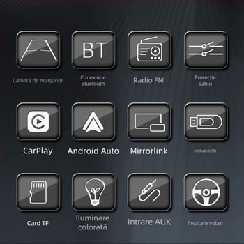 7018B Ecran CarPlay de 7 inch, navigație pentru mers înapoi și MP5 Bluetooth player