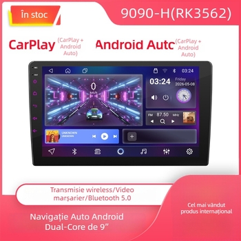 Hengchen stereo auto Android de 9 inch Quad-Core cu navigație, Bluetooth și cameră HD de recul