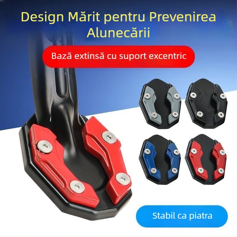 Bază pentru suportul lateral al motocicletei, cu suport extins și pernă antiderapantă pentru pedalele vehiculului electric – accesoriu pentru baza suportului
