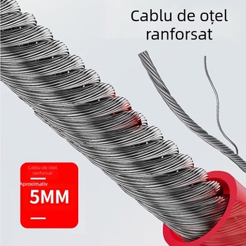 Lacăt pentru bicicletă din sârmă de oțel, inel circular, anti-furt