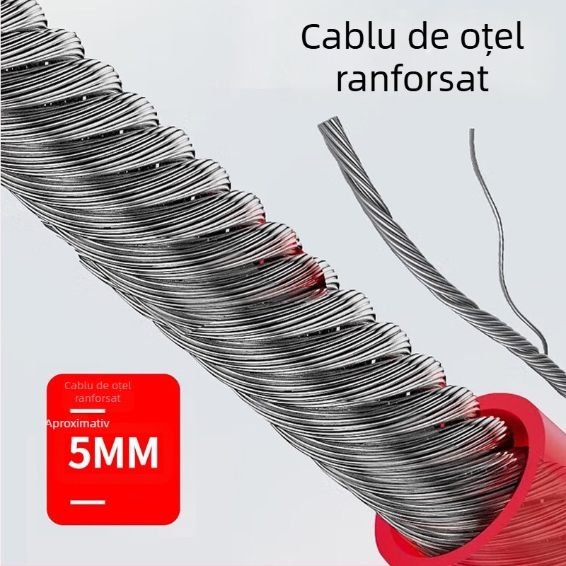 Lacăt pentru bicicletă din sârmă de oțel, inel circular, anti-furt