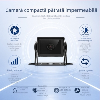 Cameră HD impermeabilă pentru zonele moarte stânga-dreapta, înregistrator pentru camioane și vehicule de marfă, imagine de mers înapoi, monitorizare IPC analog AHD patru canale