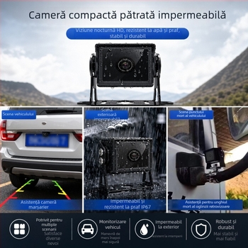 Cameră HD impermeabilă pentru zonele moarte stânga-dreapta, înregistrator pentru camioane și vehicule de marfă, imagine de mers înapoi, monitorizare IPC analog AHD patru canale