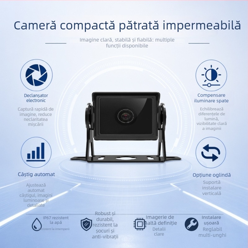 Cameră HD impermeabilă pentru zonele moarte stânga-dreapta, înregistrator pentru camioane și vehicule de marfă, imagine de mers înapoi, monitorizare IPC analog AHD patru canale