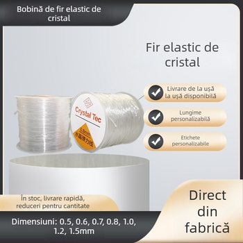 Cordon elastic TPU pentru bijuterii – mărgele de cristal pentru brățări și coliere, șnur tricotat manual, DIY
