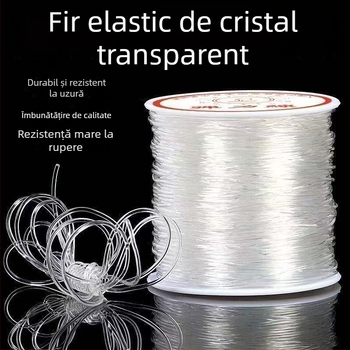 Cordon elastic TPU pentru bijuterii – mărgele de cristal pentru brățări și coliere, șnur tricotat manual, DIY
