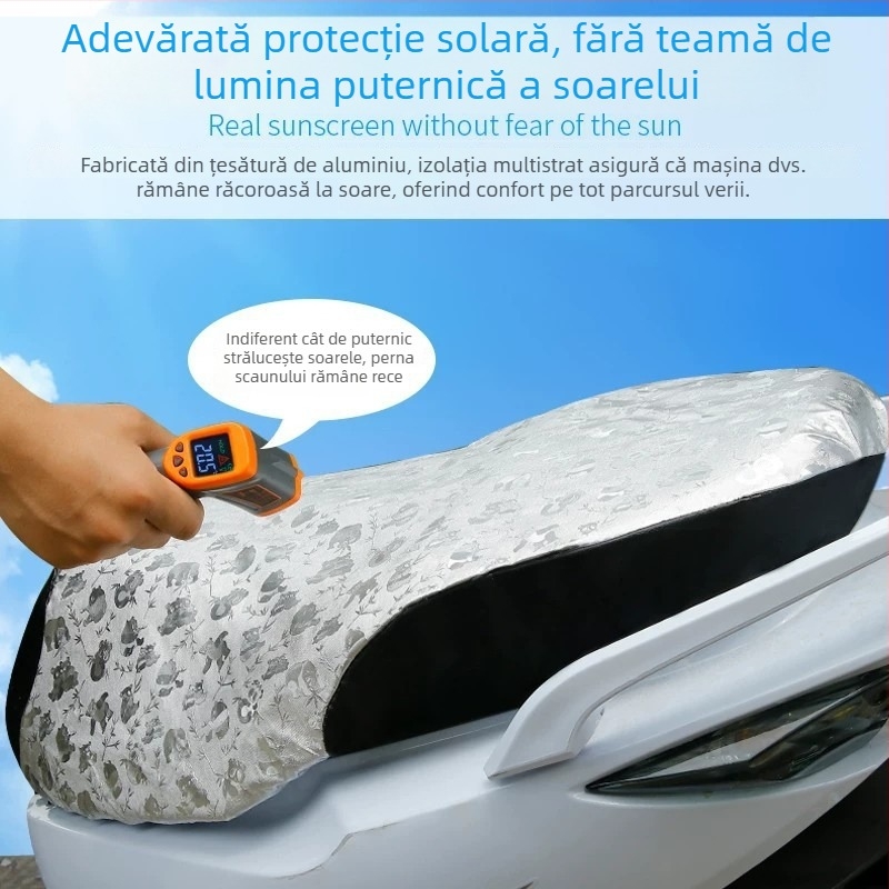 Husa de scaun din piele pentru scutere electrice, groasă, impermeabilă, protecție UV, izolație termică, pentru toate anotimpurile