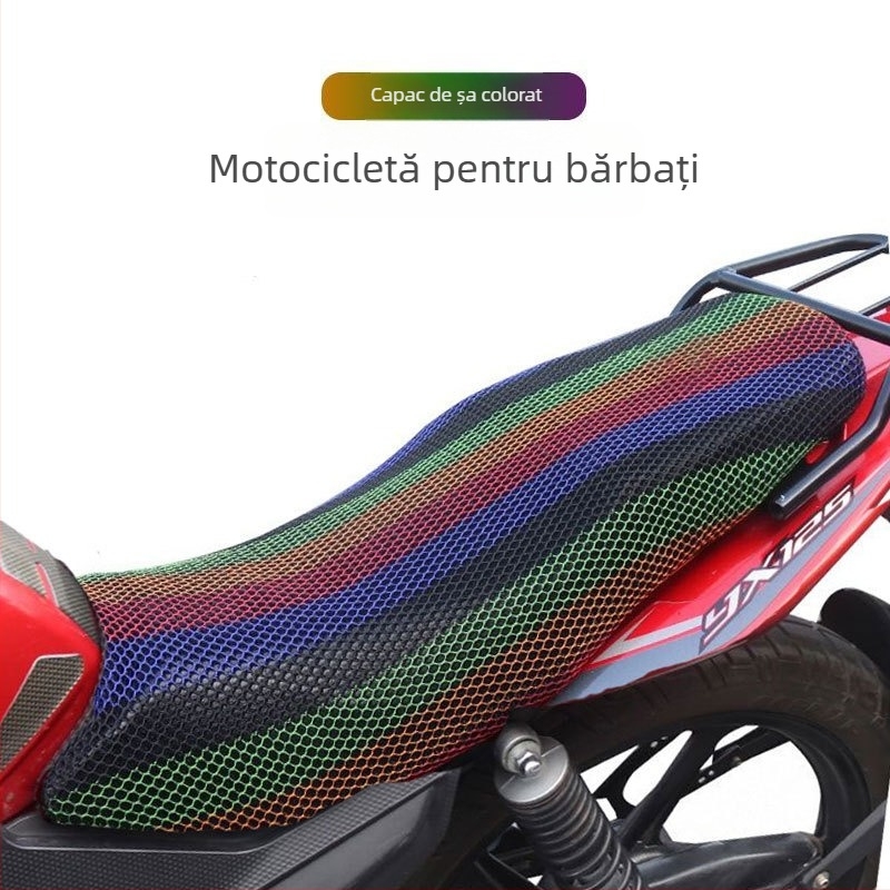 Acoperire universală pentru șa de motocicletă 125, model leopard diamant cu stele, protecție solară și respirabilitate, pentru toate sezoanele, îngroșată și respirabilă