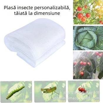 Plasă din nylon anti-păsări pentru sere și grădini, decupabilă, protecție împotriva insectelor