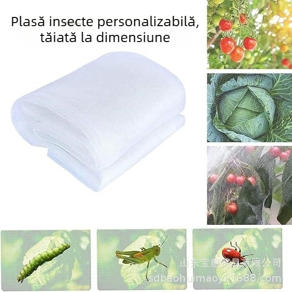 Plasă din nylon anti-păsări pentru sere și grădini, decupabilă, protecție împotriva insectelor