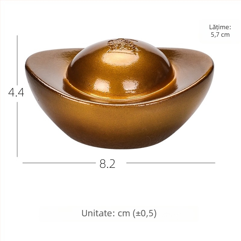 Tea Pet care își schimbă culoarea – lingou de aur din rășină, ornament pentru masă de ceai, prosperitate și noroc, decor creativ pentru ceai