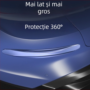 Benzi de protecție pentru bara față și spate, din PU, anti-zgârieturi, 400 × 50 × 9 mm, model SIII, culoare neagră