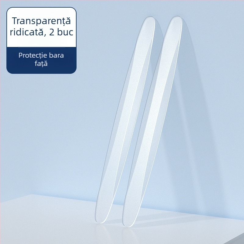 Benzi de protecție pentru bara față și spate, din PU, anti-zgârieturi, 400 × 50 × 9 mm, model SIII, culoare neagră