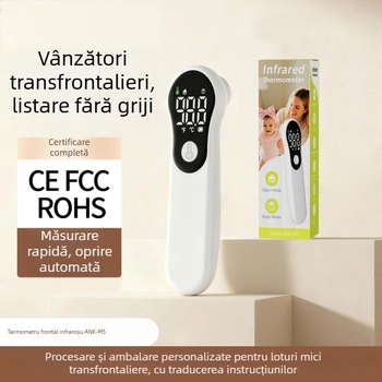 Termometru cu infraroșu pentru frunte, portabil, digital, medical, reîncărcabil