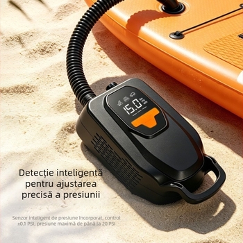 Pompa de aer montată pe mașină, pompă multifuncțională pentru plăci SUP și caiac, umflător fără fir