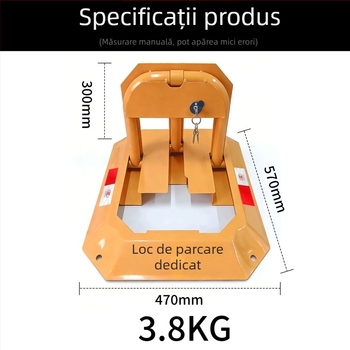 Blocare de parcare octagonală pentru mașină, blocaj de sol îngroșat, rezistent la impact și presiune