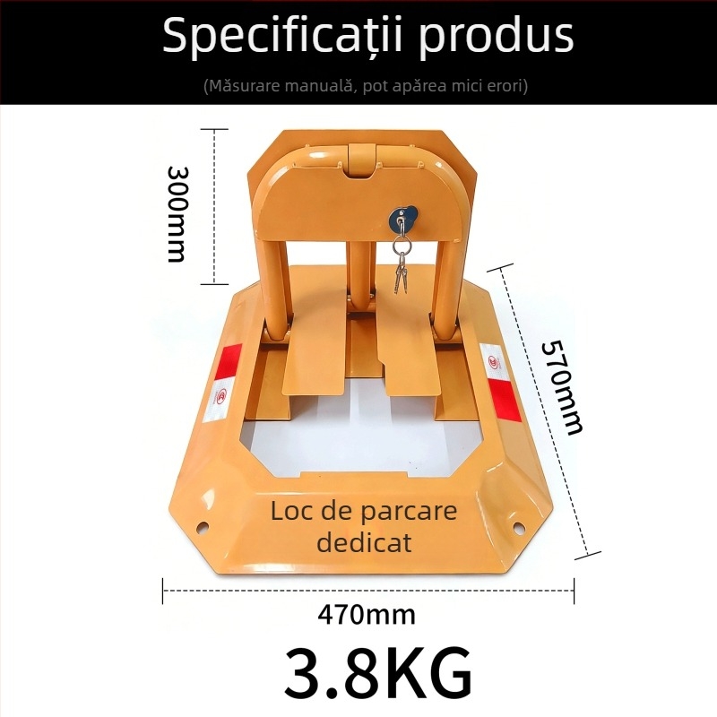 Blocare de parcare octagonală pentru mașină, blocaj de sol îngroșat, rezistent la impact și presiune